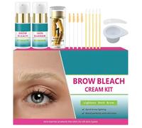 Décolorant doux pour sourcils, Kit de blanchiment des sourcils, Éclaircisseur de couleur pour sourcils pour des résultats de qualité salon, kit de teinture efficace pour les types de sourcils