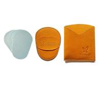 Decolores Gant épilatoire corporel naturel, avec un étui et 10 feuilles de silicium, pour éliminer les poils et les cellules mortes et obtenir ainsi une peau douce et parfaite. Couleur jaune.