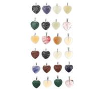 DECOMELODY 1 Cristal Forme Cœur Décorations De Bureau Polies Pour Maison Bureau Diy Cadeau Mix Couleurs 24 Pièces