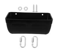 DECOMELODY 1 Ensemble Mangeoire Automatique Plastique pour Volaille Conteneur de Nourriture Pratique pour et Capacité à Usure Noir