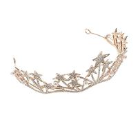 DECOMELODY 1 Pc couronne de bandeau étoile Marguerite casque en strass bandeau flocon de neige or hair charms accessoire fete diadème de fée accessoires de photographie Alliage de zinc Golden