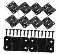 DECOMELODY 10 Ensembles Crochets Accrochage et Miroirs Acier Inoxydable Noir Supports Robustes Intercalaires pour Tableaux Miroirs Œuvres Dart et Expositions Fixation Durable avec Vis Grandes