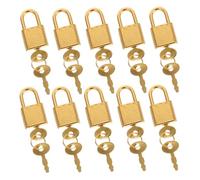 DECOMELODY 10 Ensembles Mini Pirate Padlocks With Keys Compact Treasure Box And Diary Locks Metal And Plastic Locks For Jewelry Boxes Travel Bags Toolboxes