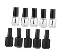 DECOMELODY 10 Flacons de Vernis à Ongles Réutilisables en Verre 15 Ml, Étanches, Faciles à Transporter, pour Voyage et Soins Itinérants