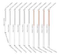 DECOMELODY 10 Pièces Kit de Aiguilles Acier Inoxydable pour Nettoyage Buse Imprimante Outil de Débouchage Précis pour Maintenance Extrudeur et Réparation Rapide