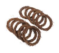 DECOMELODY 10 Pièces Lot de Rotin Naturel Décorations Suspendues pour Porte et Fenêtre Guirlande Vigne Naturelle DIY pour Noël et Décoration Intérieure