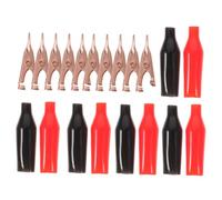 DECOMELODY 10 Pièces Pinces Crocodile Cuivre Pur Pincettes Métalliques Robustes pour Tests Électriques et Laboratoire Serrage Ferme et Conductivité Compatibles Câbles Fils