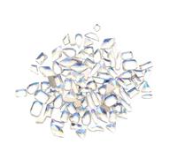 DECOMELODY 100 pièces Bijoux Ongles Blancs Nail Drill Charms Manucure Décoration Rhinestones Nail Art Stickers DIY Accessoires