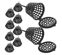 DECOMELODY 100 pièces Boîte Engrais Plastique avec Couvercle Boîte Fertilisante Portable pour Orchidées et Petites Plantes Noir