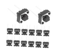 DECOMELODY 100 pièces Interrupteurs Momentané Broches pour Circuit Imprimé Bouton Poussoir Vertical Compact pour Projets Électroniques et Bricolage
