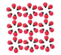 DECOMELODY 100pcs Mini Coccinelles en Résine Rouge Accessoires de Maison de Poupée Décor Micro Paysage Décoration de Jardin Activité Anti-Stress