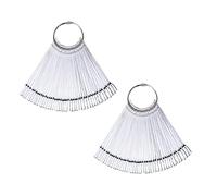 DECOMELODY 100pièces Nuancier Ongles Transparent Avec Anneaux Bâtonnets Présentoir Couleur Pour Manucure Et Pratique Nail Art Palette Pour Vernis Et Design Ongles