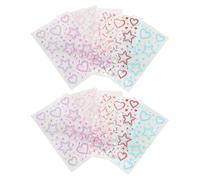 DECOMELODY 10feuille Bijoux de Maquillage Autocollants Étoile Cœur Strass pour Visage Bijoux Auto-adhésifs pour Corps et Ongles Femmes et Filles Fêtes et Événements Spéciaux