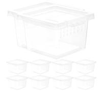 DECOMELODY 10pièces Boîte De Reproduction pour Reptiles Habitat Transparent pour Petits Animaux Terrarium pour Geckos Serpents Et Insectes