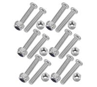 DECOMELODY 12 Ensembles Foosball Table Screws and Nuts Metal Replacement Hardware for Tabletop Football Accessories Easy Installation and Maintenance Parts for Foosball Players