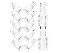 DECOMELODY 12 pièces Bouteilles Eau Sacrée Transparentes avec Couvercle Contenants Vides pour Baptême Communion Fête Religieuse Pratique et Léger pour Usage Personnel et Cérémonies de Groupe