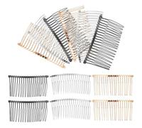 DECOMELODY 12 pièces Peigne à Cheveux Décoratif Dents pour Mariages et Or Blanc Noir