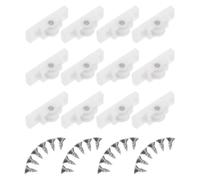 DECOMELODY 12 Pièces Roulettes pour Congélateur Vertical à Porte Vitrée Roulettes Blanches de Base Coulissante pour Réfrigérateur et Meuble Roues Inoxydable pour Appareils Commerciaux