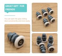 DECOMELODY 12 pièces Roulettes pour Porte Coulissante Verre Poulies Abs Silencieuses et Résistantes pour Salle de Bain Roulettes de Remplacement pour Porte Arc Glissante