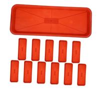 DECOMELODY 12 pièces Soucoupe Plastique Rectangulaire pour Plantes Plateau Récupérateur Eau Résistant et Support pour Pots de Fleurs Intérieur et Extérieur Protection des Surfaces