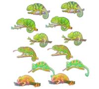 DECOMELODY 12 Pièces Stickers Collision Lézard pour Fenêtre Autocollants Décoratifs et Réparateurs pour Moustiquaire Protection Murale et Fenêtres de Chambre