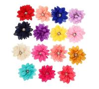 DECOMELODY 15 pièces Collier Floral pour Chien et Chat Chiffon Léger avec Perles et Cristaux Accessoires Décoratifs pour Colliers de Petits Animaux pour Fêtes et Mariages