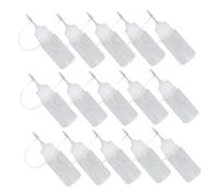 DECOMELODY 15 pièces Lot de Flacons Applicateurs Plastique pour Colle Huile et Peinture Bouteilles Vides à Presser avec Embout Goutte à Goutte pour Bricolage Quilling et Projets DIY Précis