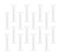 DECOMELODY 16 Pièces Clips d'angle de Cantonnière Cachés pour Stores Verticaux, en Plastique, Installation Facile, Accessoires Modernes pour Rideaux à Domicile ou Bureau