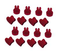DECOMELODY 16 pièces Pinces Cheveux Mini Couleur Rouge Clips Griffes Cœur et Lapin Petites Pinces Antidérapantes pour Filles et Femmes Accessoires Coiffure Décoratifs et Durables
