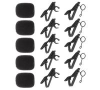 DECOMELODY 18 pcs Kit de Clips Micro Métal et Mousses Anti-vent Clips Fil Résistants pour Micro Cravate Accessoires Enregistrement Facile à Fixer sur Col ou Chemise