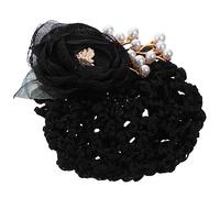DECOMELODY 1pièces Fleur Coiffure Chignon Accessoire Femme Filet à Cheveux Élégant Pour Infirmières Hôtesses Serveuses Pratique Et Chic Parfait Pour Garder Cheveux Place