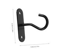 DECOMELODY 2 Ensembles Crochets Métalliques pour Plantes Support Mural pour Suspension Jardin Crochets Plantes Suspendues Polyvalents pour Balcon et Plafond Accroche Jardinière Noir Durable