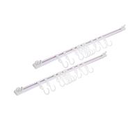 DECOMELODY 2 ensembles Rack Mural Coulissant avec Crochets Adhésifs pour Cuisine Support Mural Pratique pour Torchons Casseroles et Vêtements Installation sans Perçage Rapide et Solide