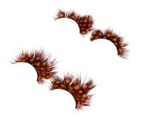 DECOMELODY 2 Faux Cils Plumes Exagérés Réutilisables pour Fête Scène Maquillage Artistique