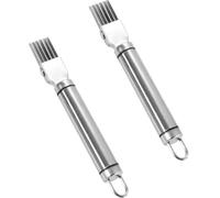 DECOMELODY 2 Outils de Coupe pour Oignons Verts en Acier Inoxydable Épais, Trancheuse Multifonction Cuisine, Poignée Double Fil et Tube Rond, Ustensile Pratique pour Couper Légumes et
