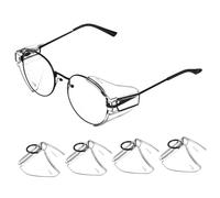DECOMELODY 2 paires Protections Latérales pour Lunettes de Sécurité PC Protection Yeux Confortable et Facile à Installer Compatible Lunettes de Sécurité Adultes et Surlunettes