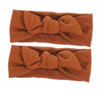 DECOMELODY 2 Pièces Accessoires Cheveux Nœud Chien pour Petits Chiens Bandeau Élastique avec Grand Nœud Marron Décorations Festives pour Animaux