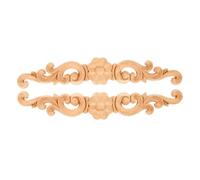 DECOMELODY 2 pièces Appliques Bois Sculpté Massif Décorations Murales Élégantes pour Meubles et Projets DIY Ornements Bois Résistants et Texturés pour Armoires et Portes