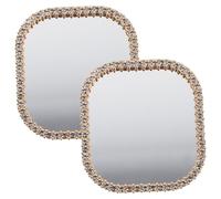 DECOMELODY 2 pièces Autocollant Miroir Adhésif pour Étui Téléphone Décoratif DIY Petit Miroir Brillant avec Strass pour Coque Smartphone