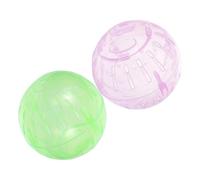 DECOMELODY 2 pièces Balles Exercice pour Hamster Vert et Rose Jouets Sûrs et Compacts pour Rongeurs et Chinchillas Accessoires de Fitness pour Cages Espaces