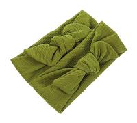 DECOMELODY 2 Pièces Bandeau Chien Élastique avec Nœud Décoratif Vert Accessoire Cheveux pour Chiens Chiots et Petits Animaux Maintien Chute Style et Ajustable
