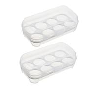 DECOMELODY 2 pièces Boîte Rangement Œufs Compartiments avec Couvercle Plateau Encombrant pour Réfrigérateur Protège Œufs Fragile et Optimise Espace Cuisine Lot de Boîtes Plastique Pratique