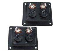 DECOMELODY 2 Pièces Bornier Enceinte Noir à Double Trous Connecteur Compact | Bornier du Boîtier de Haut-parleur, Connecteurs de Haut-parleurs à Ressort, Plastique Fer
