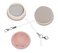 DECOMELODY 2 pièces Boule de Nettoyage Écran Téléphone Portable Silicone et Plastique Effet Nettoyant Sans Rayures Accessoire Suspendu Pratique Lot de Rose et Beige