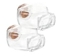 DECOMELODY 2 pièces Bouteilles Verre Forme de Cœur Bocaux Transparants pour Stockage Bouteilles à Souhaits DIY Contenants Décoratifs Polyvalents avec Bouchon Liège pour Message et Cadeau