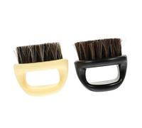 DECOMELODY 2 pièces Brosse à Barbe Poils de Sanglier Brosse Coiffage Moustache et Nettoyage Cheveux Hommes Manche Ergonomique pour Élimination Poils Coupés et Entretien Style Masculin