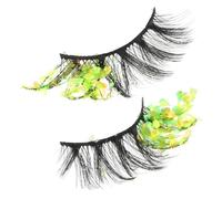DECOMELODY 2 Pièces Cils Lumineux Colorés Effet Curl Naturel Faux Cils Épais Pour Maquillage Quotidien et Occasions Spéciales