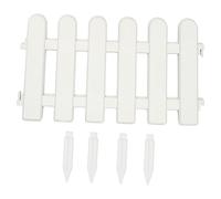 DECOMELODY 2 pièces Clôture de Jardin Blanche avec Piquets Renforcés Décorative et Durable pour Jardin Cour et Installation Facile Sol