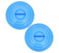 DECOMELODY 2 pièces Couvercle Poubelle Extérieur Lot de Couvercle Plastique Étanche Anti-odeurs pour Bac à Déchets Jardin Patio Facile à Installer et Adapté Aux Bacs Larges