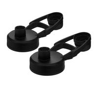 DECOMELODY 2 Pièces Couvercles pour Bouteilles Eau Couvercles Noirs Anti-Fuite pour Bouteilles à Large Ouverture Bouchons de Remplacement Conservation Thermique